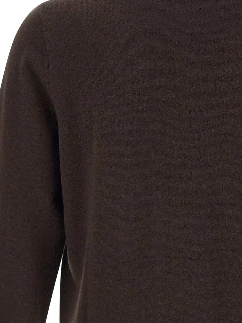 Mc2 Saint Barth Johnny-collar Ribbed Sweater In Brown