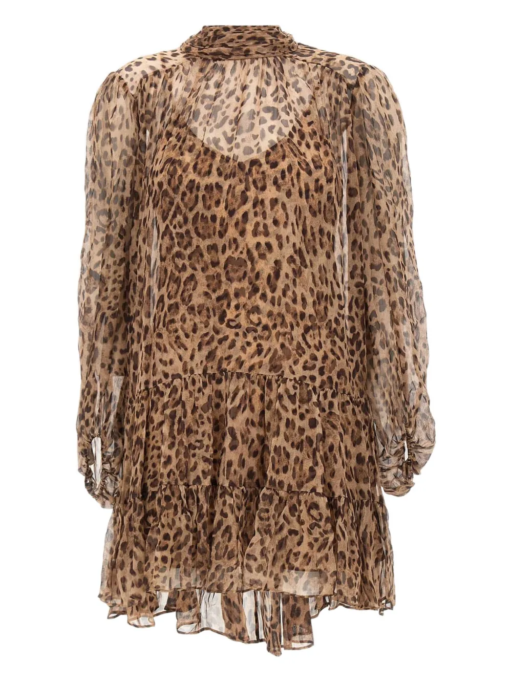 Rixo London Anaya Animal-print Scarf Mini Dress In Animal Print