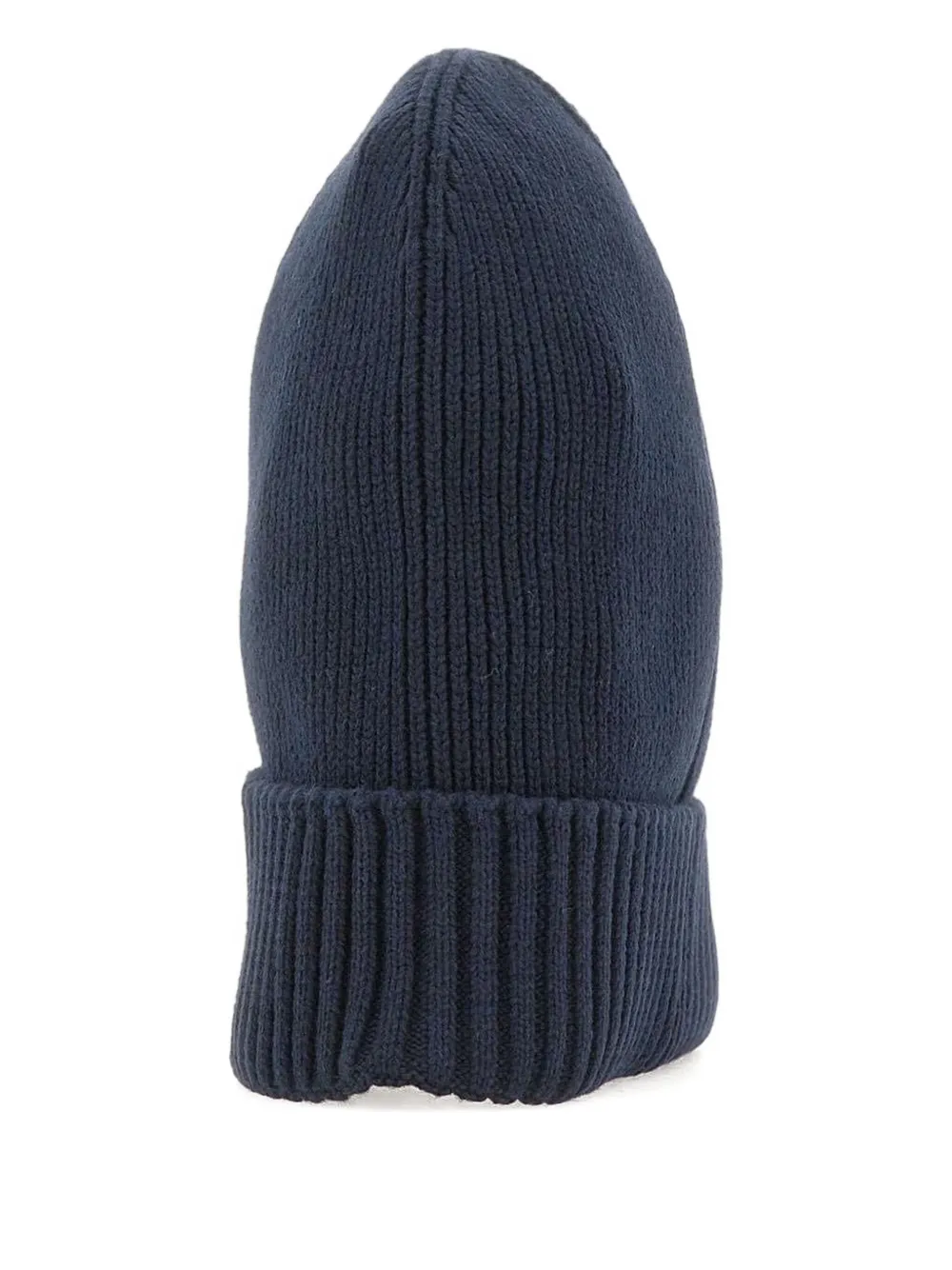 Hugo Boss Ribbed Logo-detail Beanie In Blue