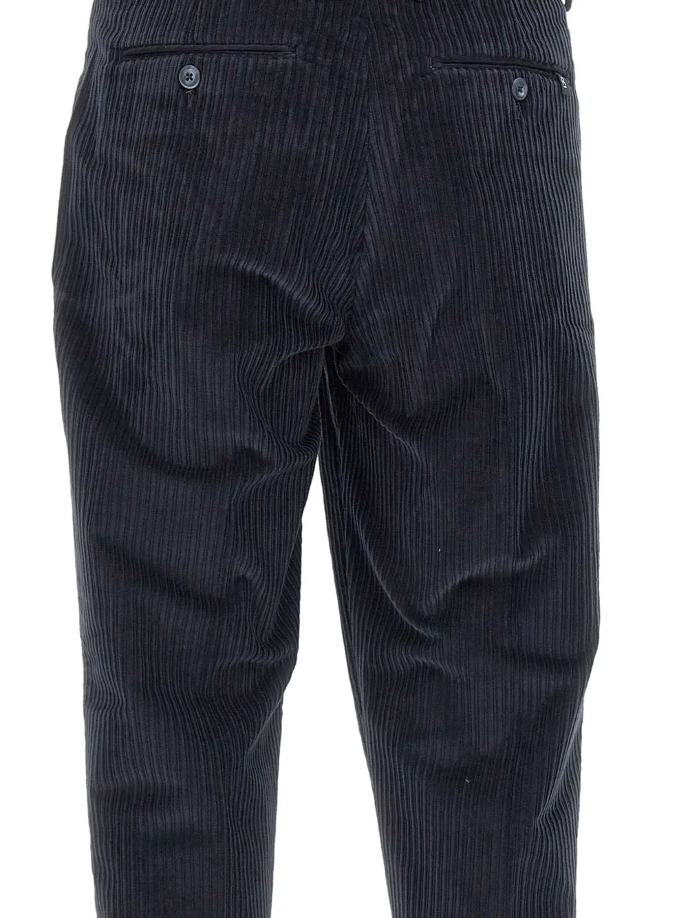 Re-Hash Darts chino met ribfluwelen textuur Blauw