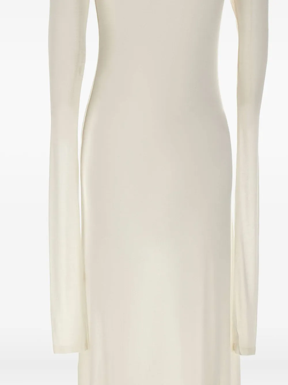 The Garment Bree Long-sleeve Mock-neck Dress In Neutral