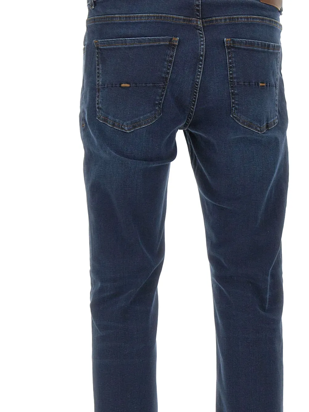 Fay Regular-fit jeans met logopatch en vijf zakken Blauw