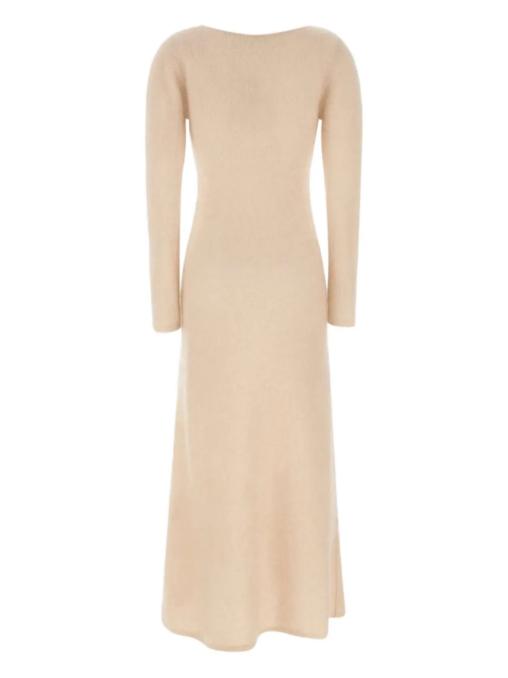 The Garment Roma Long-sleeve Boat-neck Maxi Dress In Neutral