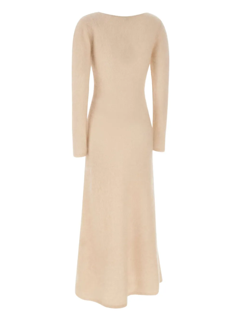 The Garment Roma Long-sleeve Boat-neck Maxi Dress In Neutral