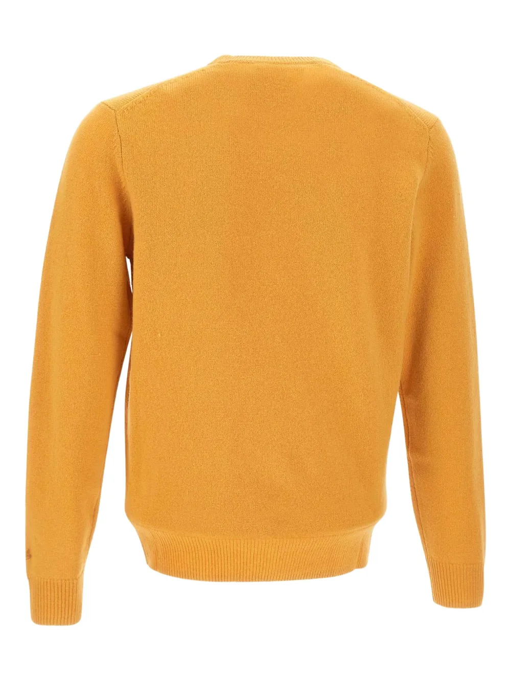 Mc2 Saint Barth Crew-neck Ribbed Sweater In Yellow