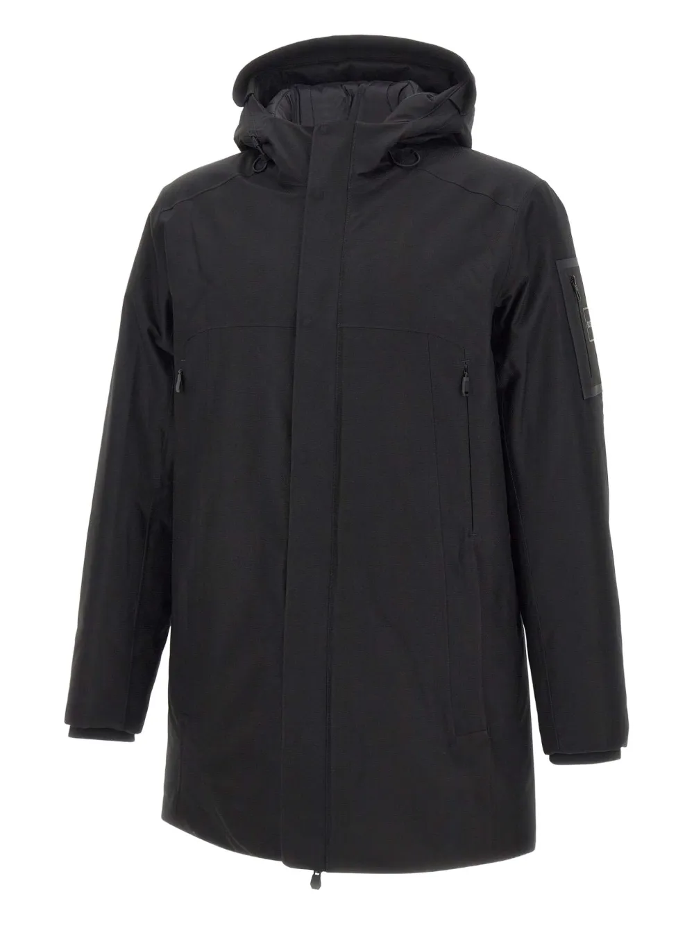BOSS Hexatech drawstring hooded coat | Black | Image 1
