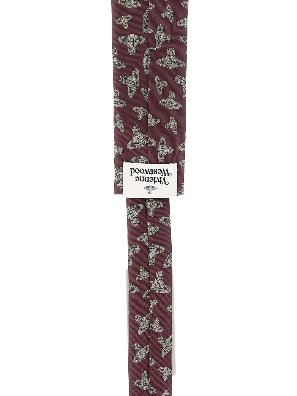 Vivienne Westwood Orb-pattern Silk Tie In Brown