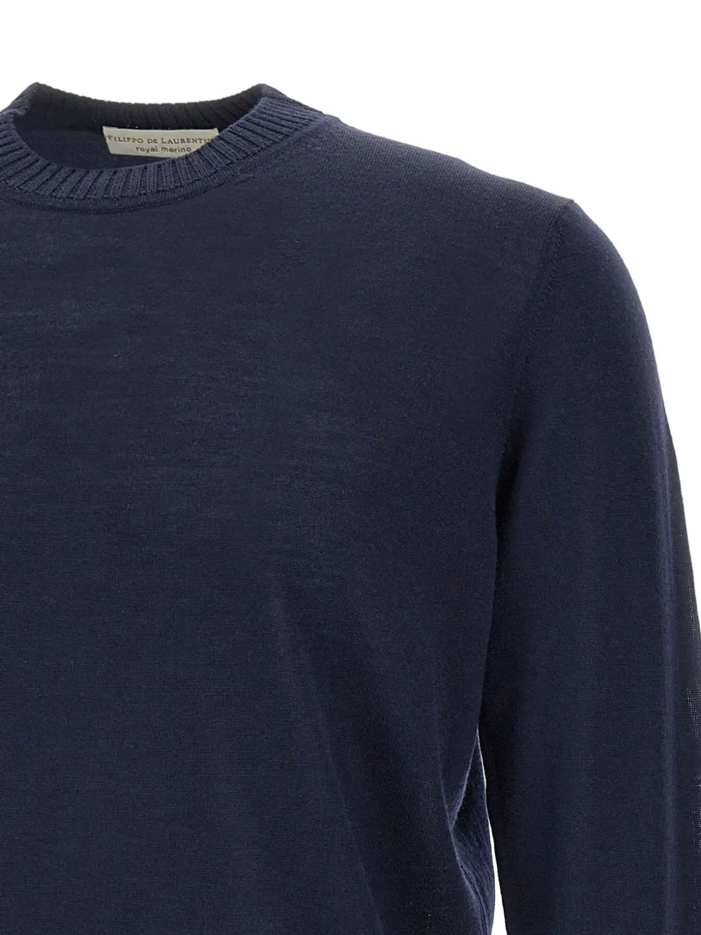 Filippo De Laurentiis Geribbelde sweater met ronde hals Blauw