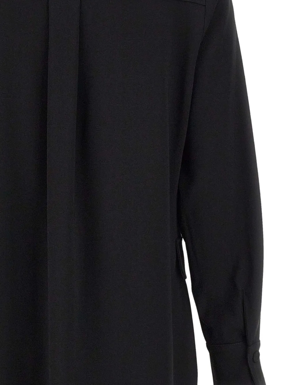 Elena Miro' Polo-collar Long-sleeves Midi Dress In Black