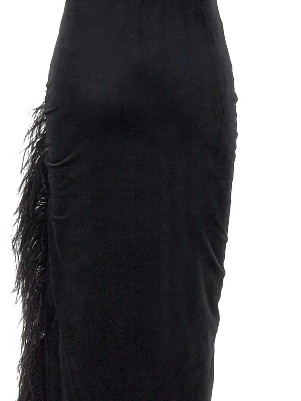 Twenty Four Haitch Nunki V-neck Midi Dress In Black