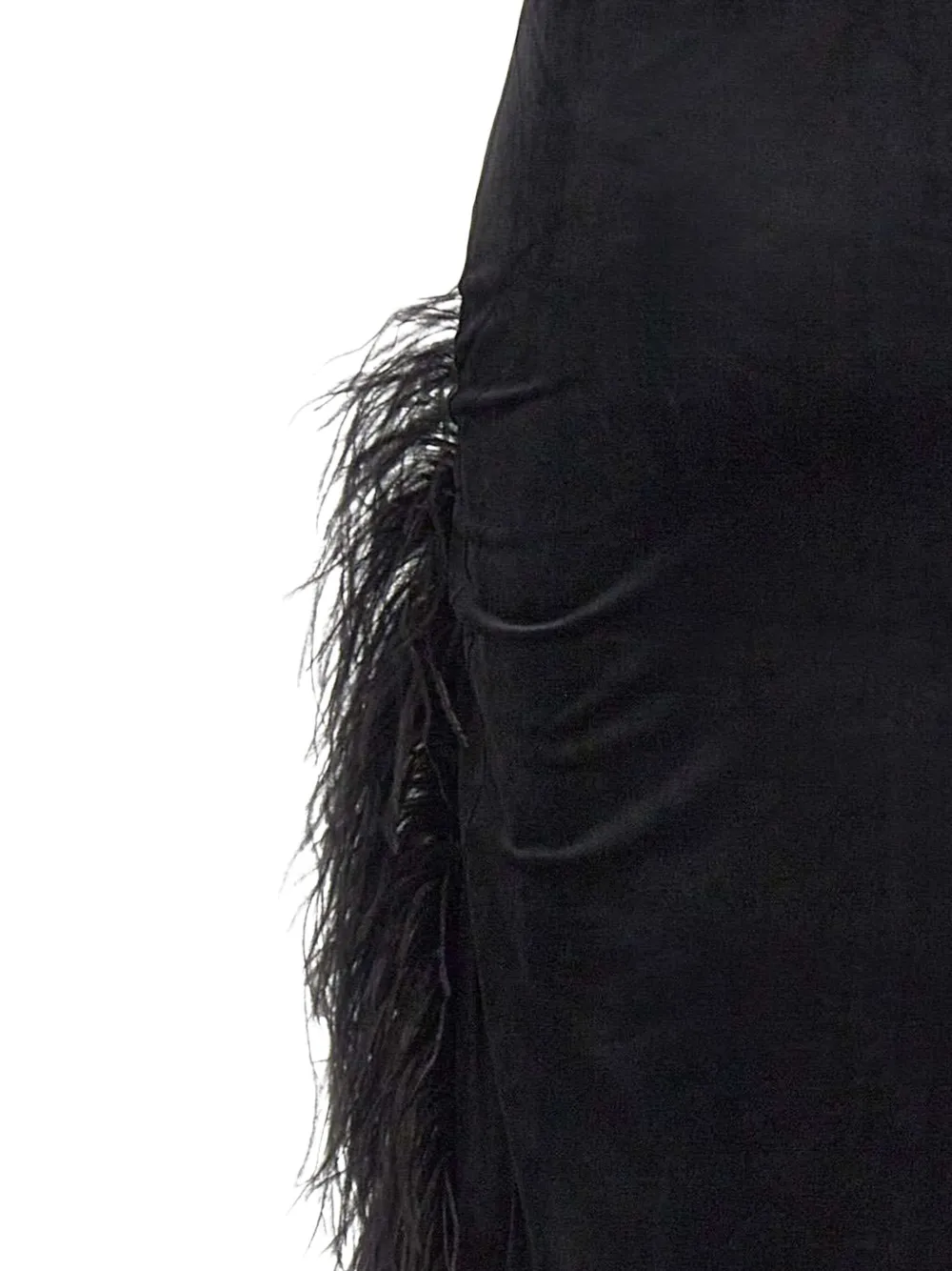 TWENTY FOURHAITCH Nunki midi-jurk met V-hals Zwart