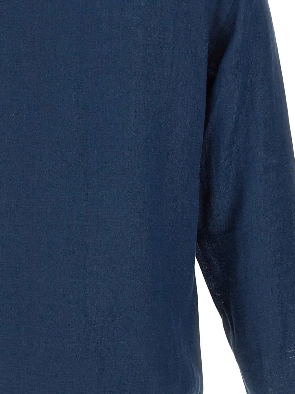Kiton Zip-up Linen Jacket In Blue