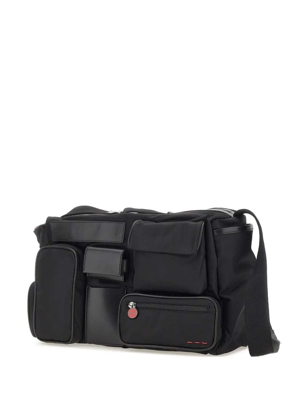 Kiton Schoudertas met rits en zak Zwart