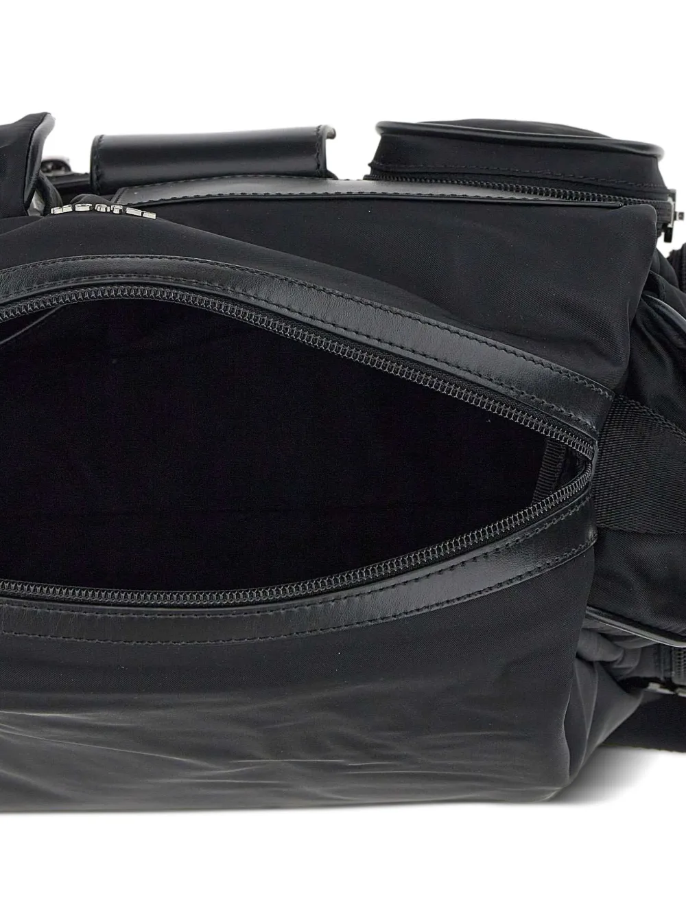 Kiton Schoudertas met rits en zak Zwart