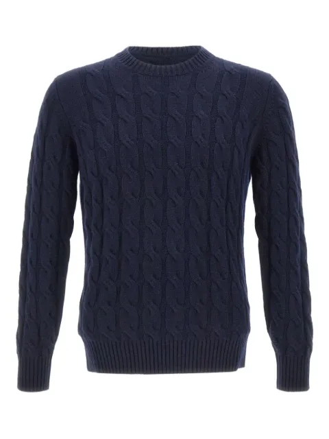 Kangra cable knit crew-neck sweater