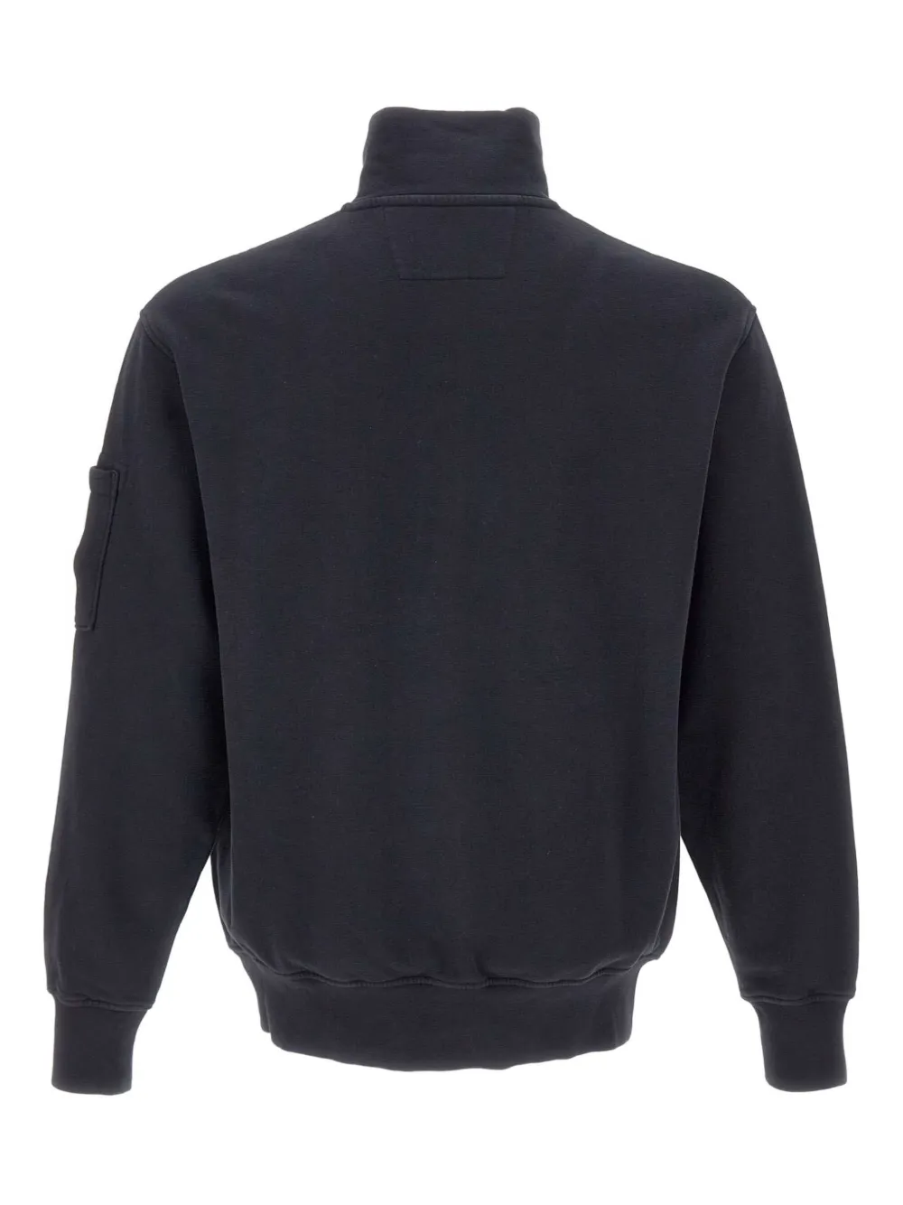 C.P. Company Sweater met halve rits en zakmouwen Zwart