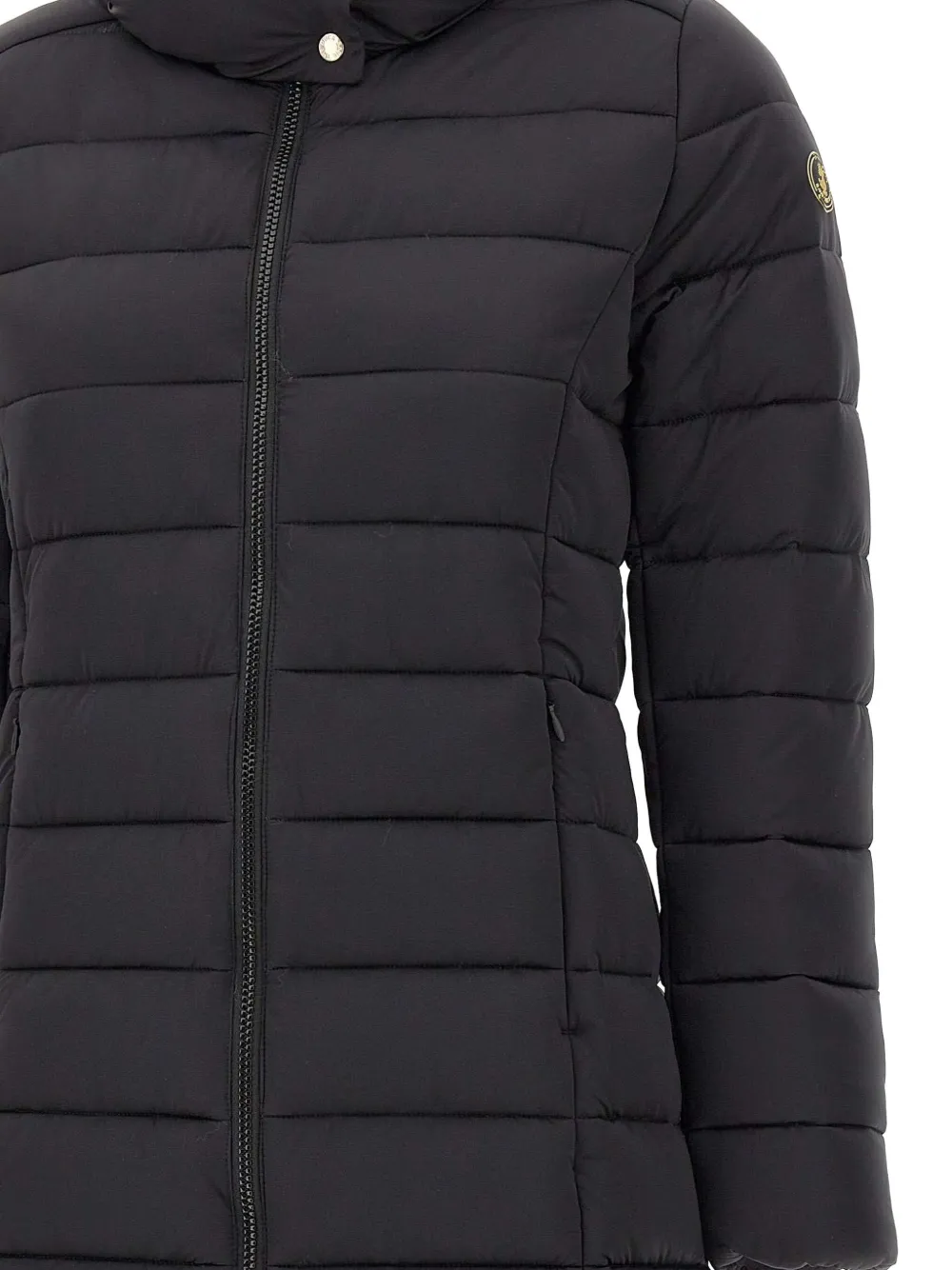 Save The Duck Gewatteerde jas met trechterhals Zwart