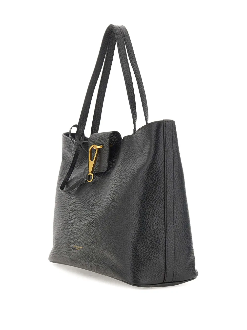 Gianni Chiarini Embossed-logo Leather Tote Bag In Black