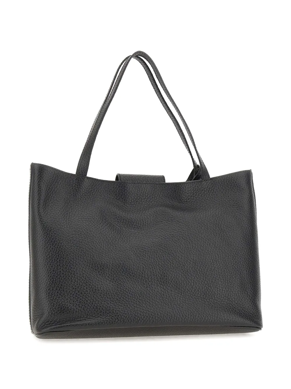 Gianni Chiarini Embossed-logo Leather Tote Bag In Black