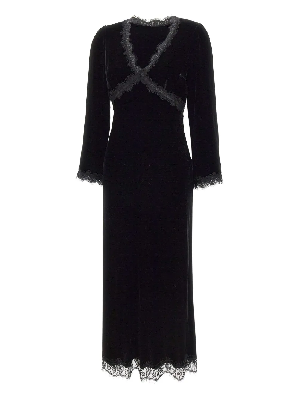 Rixo robe mi-longue Alessi en soie | noir | Image 1