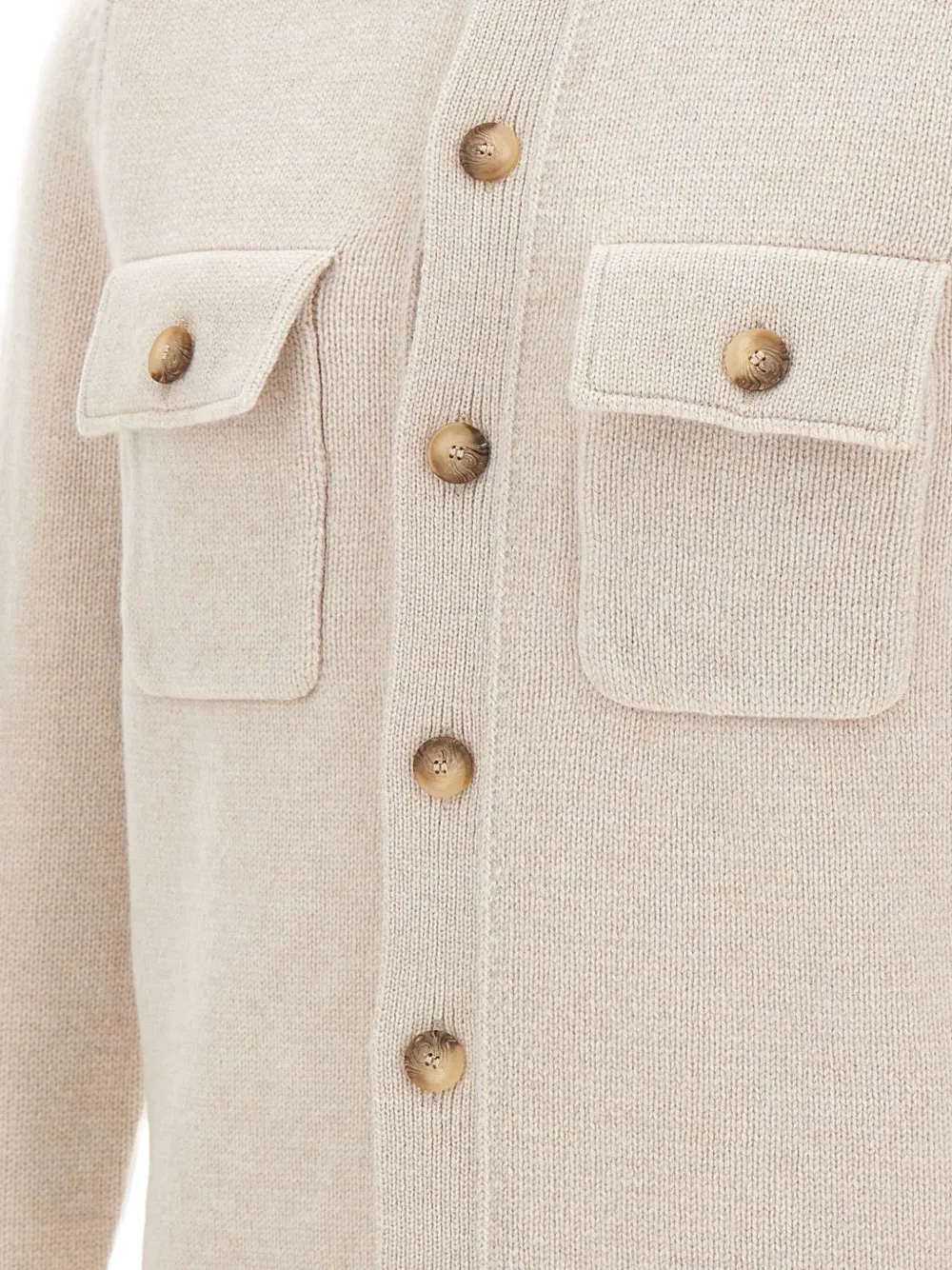 Gran Sasso Jack met opgestikte zak en knopen Beige