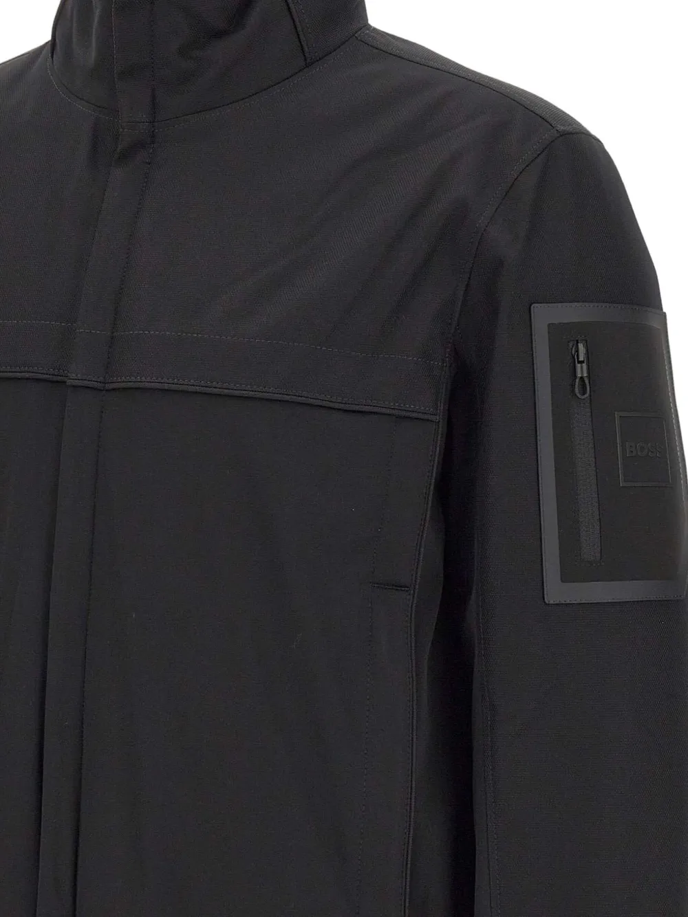 Hugo Boss Zip Utility-pocket Jacket In Black