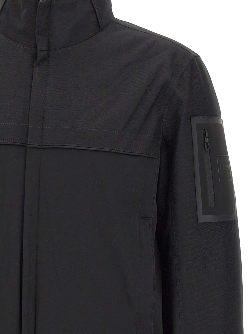 Hugo Boss Zip Utility-pocket Jacket In Black