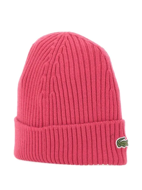 Lacoste Gorro de tricô canelado com logo