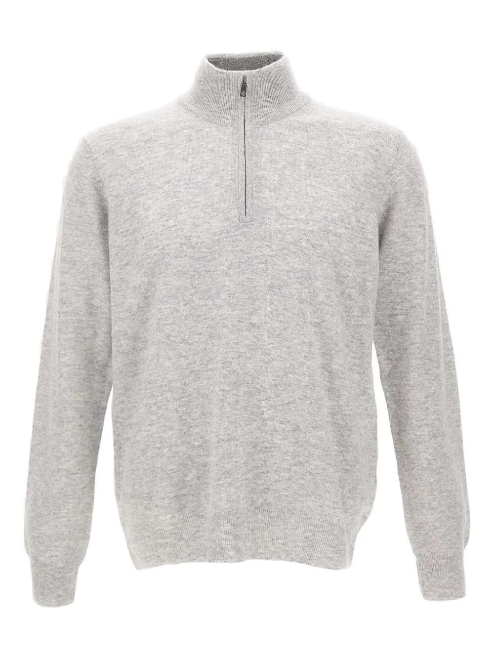 Della Ciana zip stand-up collar sweater | Grey | Image 1