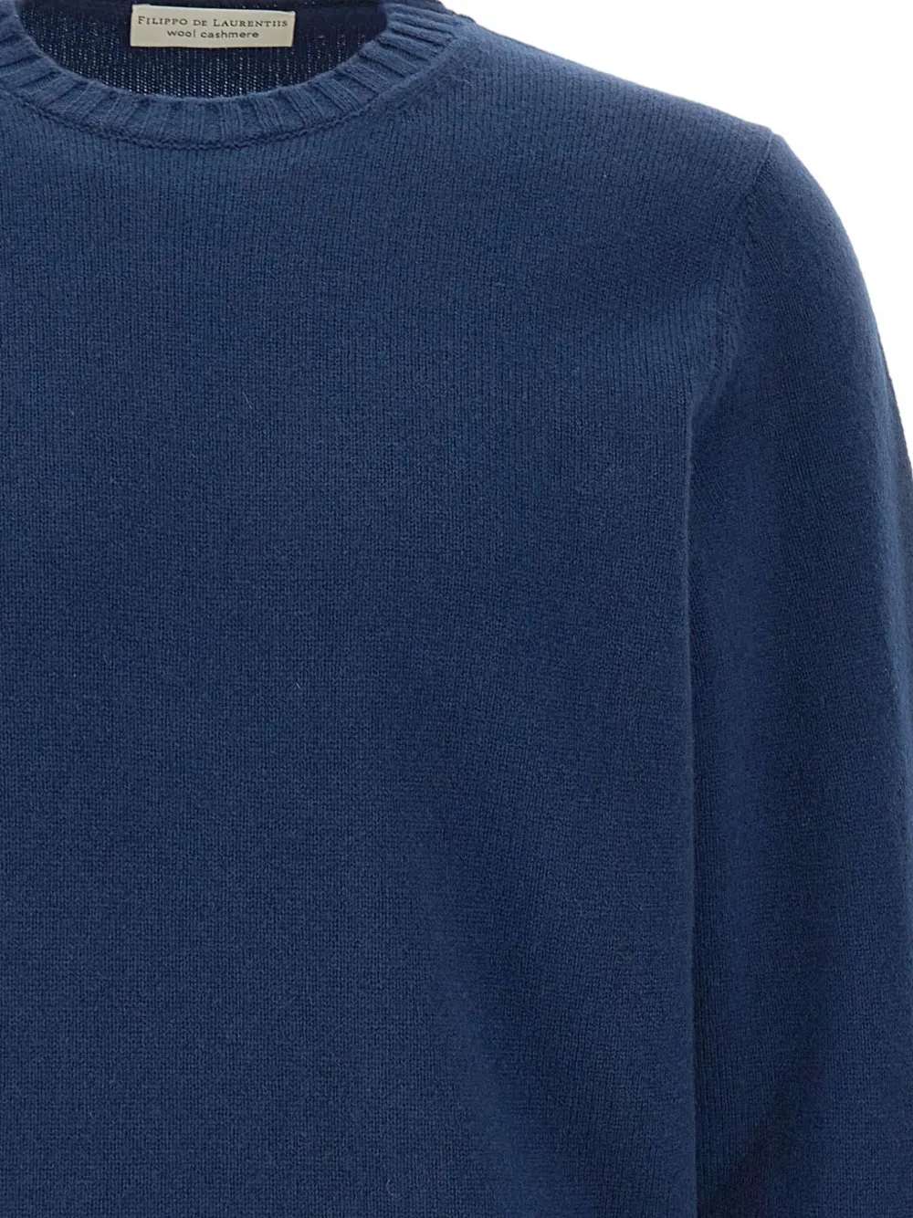 Filippo De Laurentiis Geribbelde sweater met ronde hals Blauw