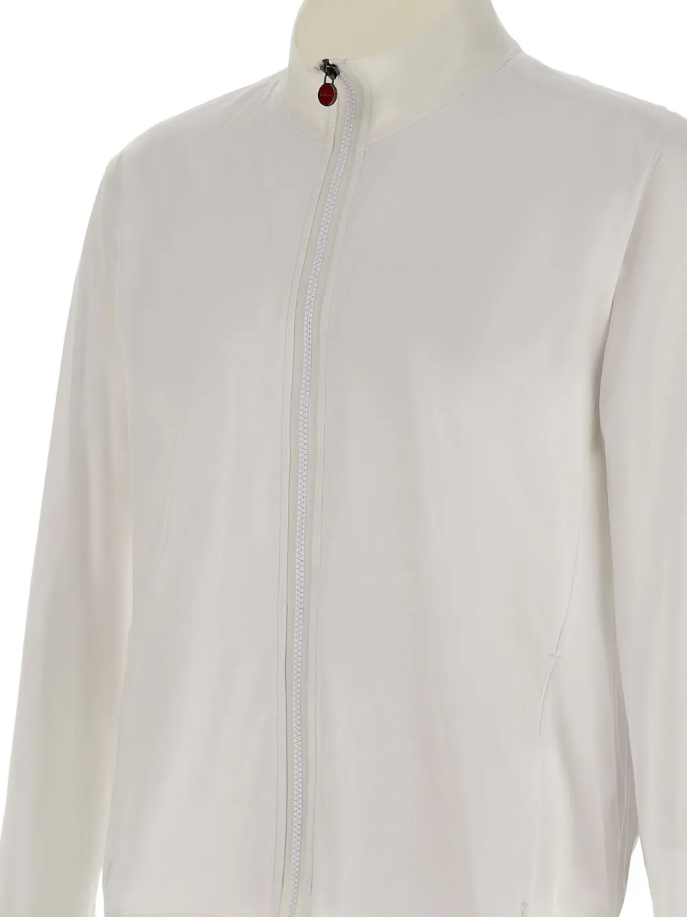 Kiton B-One sweater met opstaande kraag en rits Wit