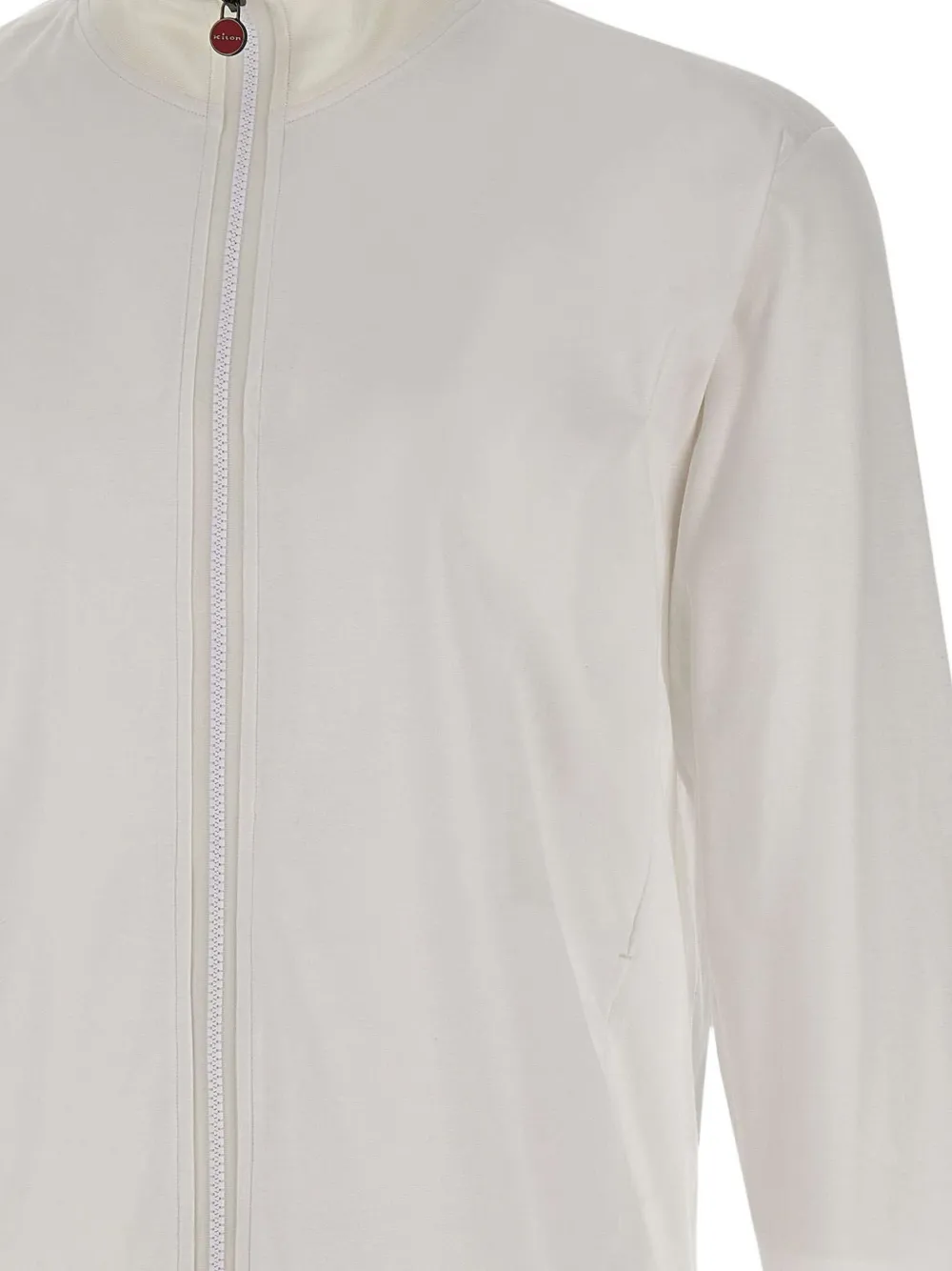 Kiton B-One sweater met opstaande kraag en rits Wit