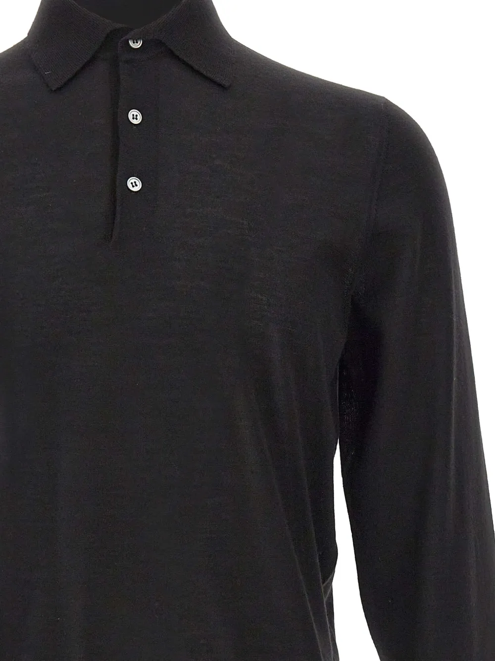 Filippo De Laurentiis Poloshirt met knopen Zwart