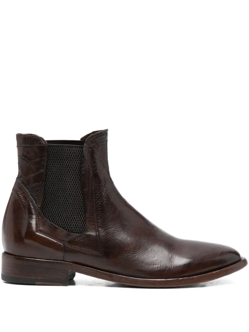King Tartufoli Shoes Leather Chelsea Boots In Brown