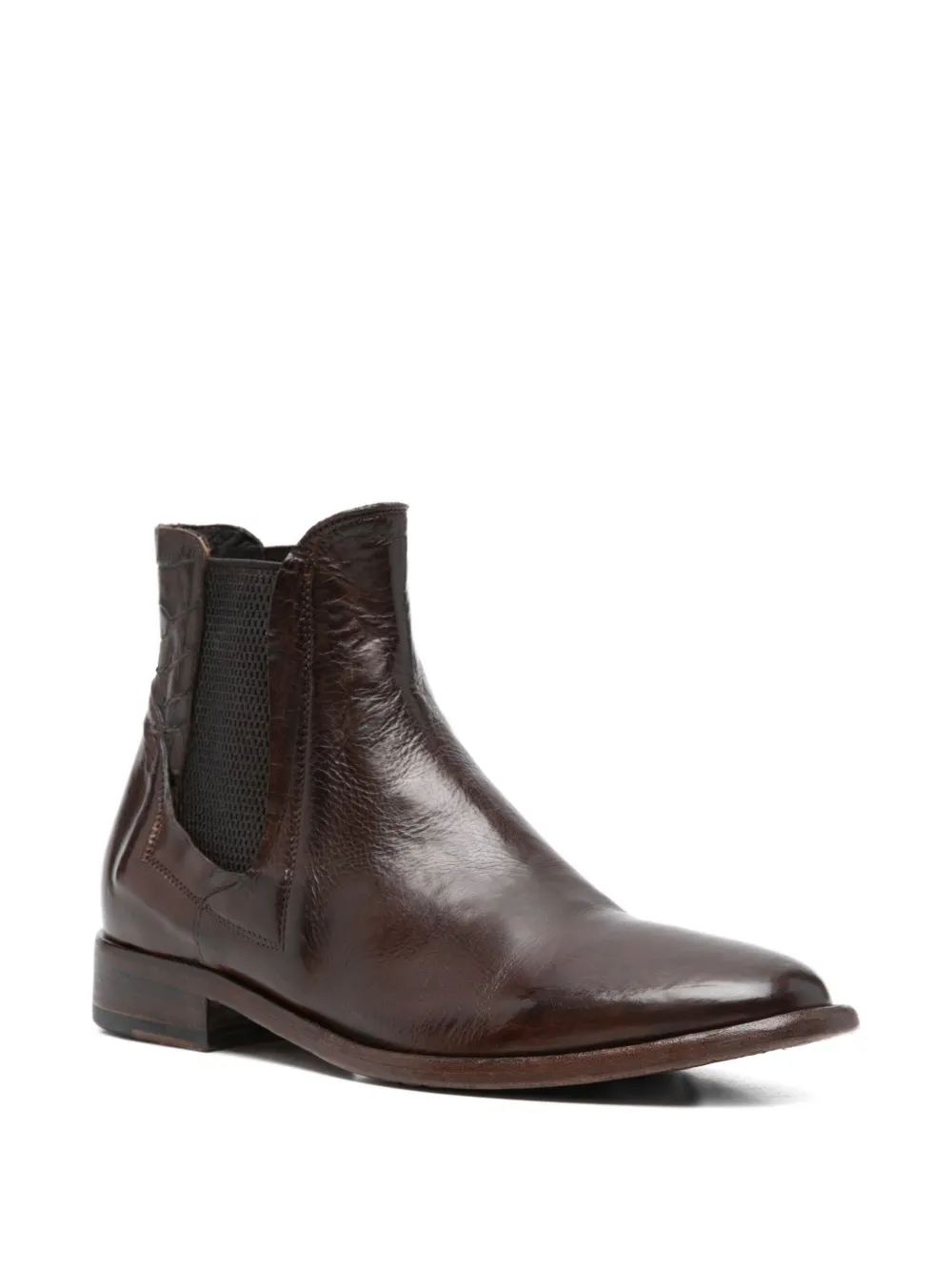 King Tartufoli Shoes Leather Chelsea Boots In Brown