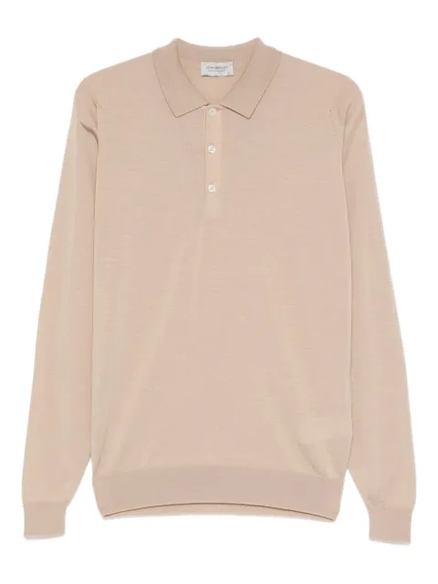 John Smedley Belper long sleeve polo shirt