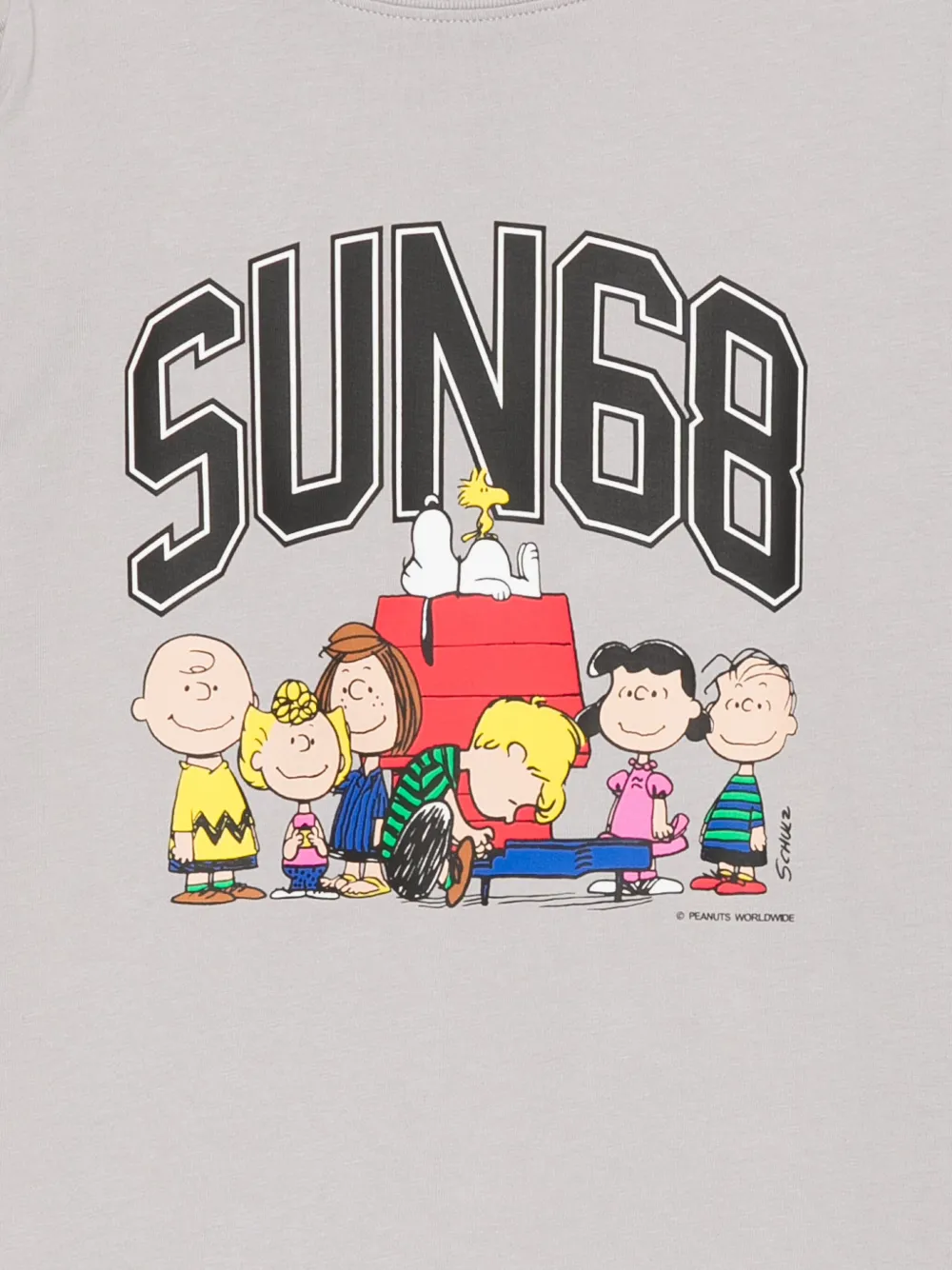 SUN68 KIDS x Peanuts T-shirt met grafische print Grijs