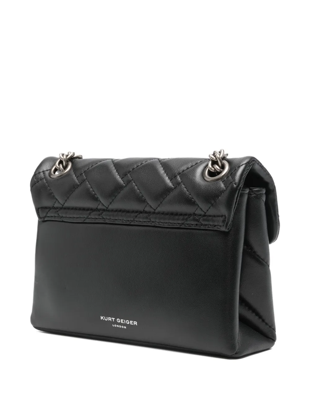 Kurt Geiger Kensington Quilted Chain Crossbody Bag In Black