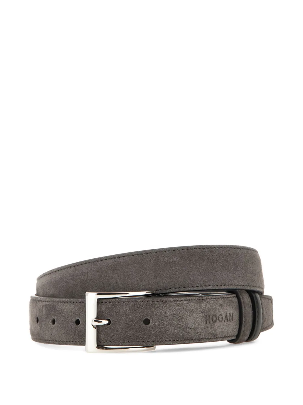 Hogan logo buckle belt - Grey