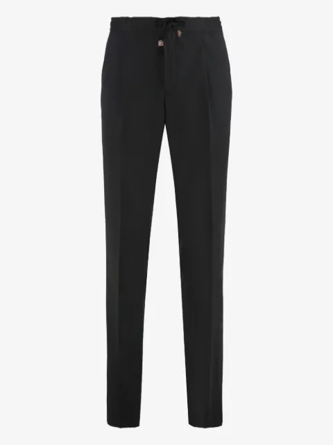 slowear drawstring-fastening wool trousers