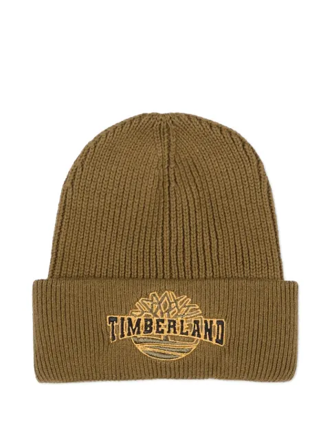 Timberland Kids embroidered-logo beanie hat 