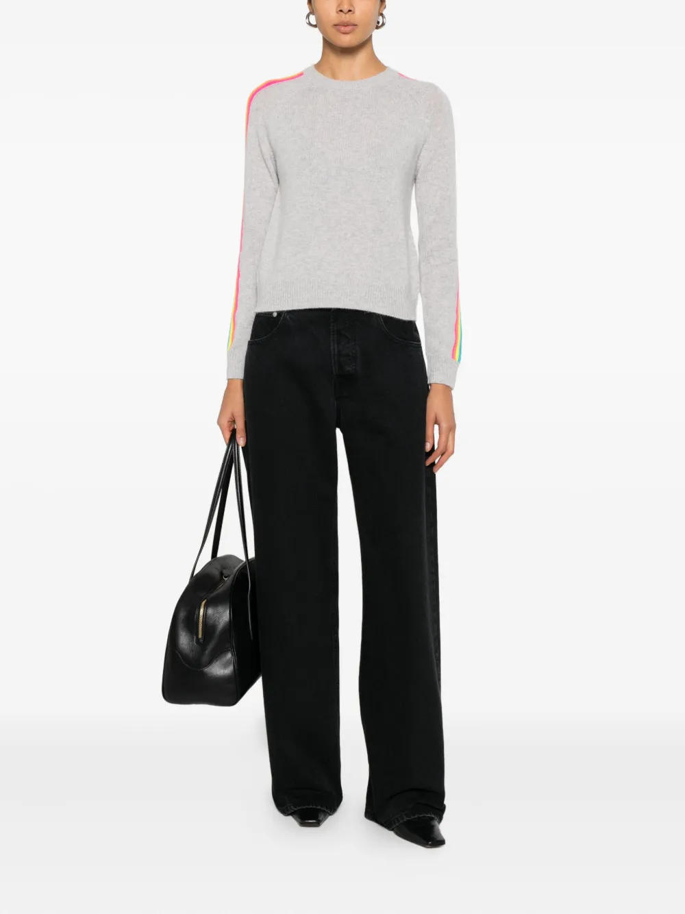 From Future Striped Sweater In Gray