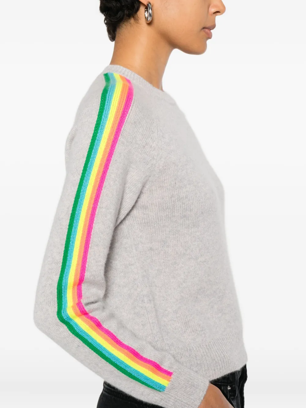 From Future Striped Sweater In Gray