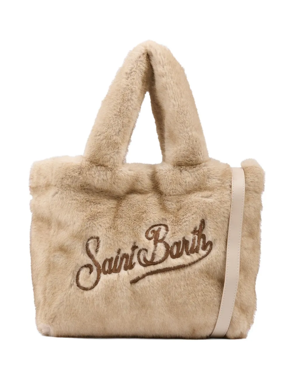 Mc2 Saint Barth Colette Embroidered-logo Tote Bag In Neutral