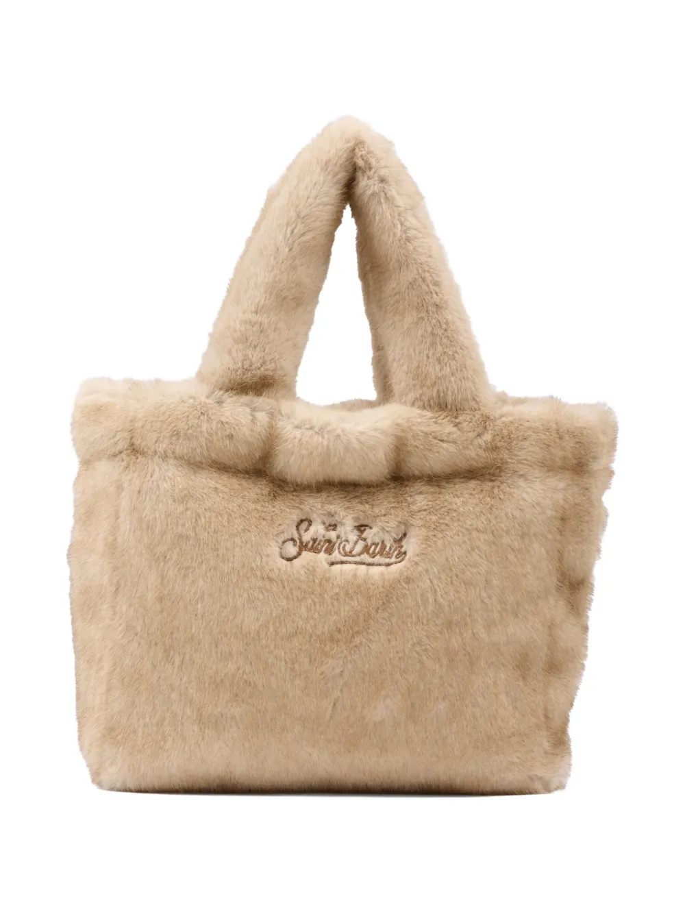 Mc2 Saint Barth Colette Embroidered-logo Tote Bag In Neutral