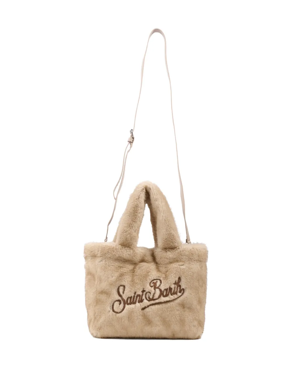 Mc2 Saint Barth Colette Embroidered-logo Tote Bag In Neutral