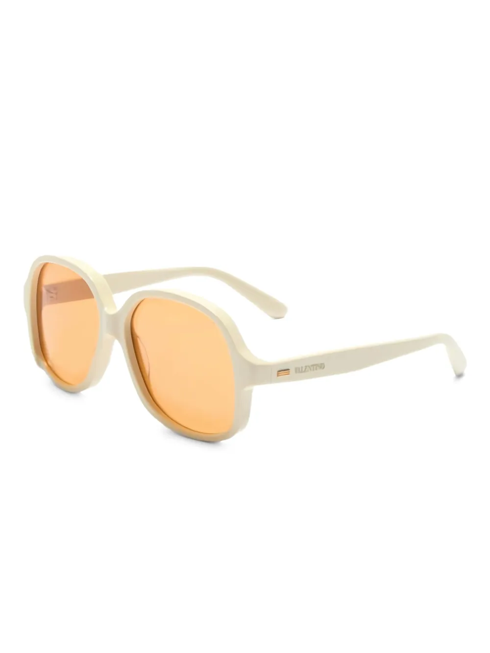  Valentino Garavani Eyewear Oval-frame Sunglasses - Neutrals 