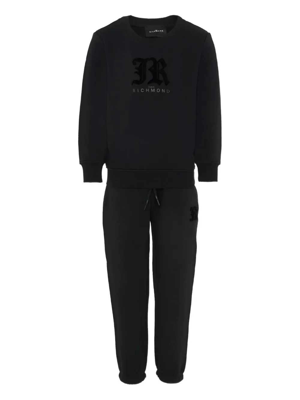 John Richmond Junior logo-appliqué tracksuit set - Nero