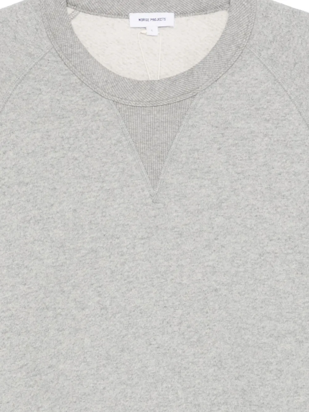Norse Projects Marten sweater met raglan mouwen en ronde hals Grijs