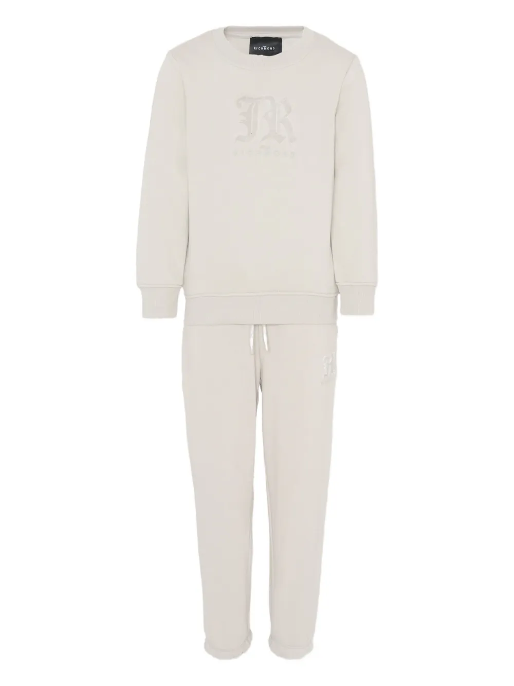John Richmond Junior logo-appliqué tracksuit set - Toni neutri